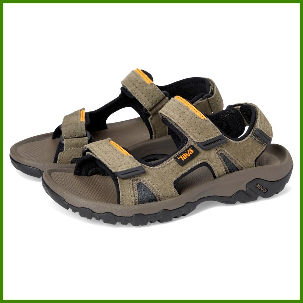 Suede Sport Sandals for Light Hikes with Adjustable Straps